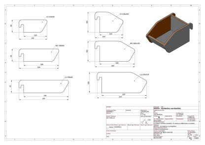 Box sizes - Laatikkojen koot